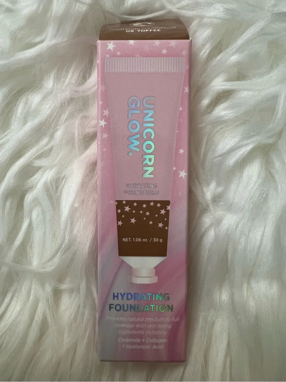 5/$35 NWT unicorn glow liquid hydrating foundation medium dewy 09 toffee 1.06 oz